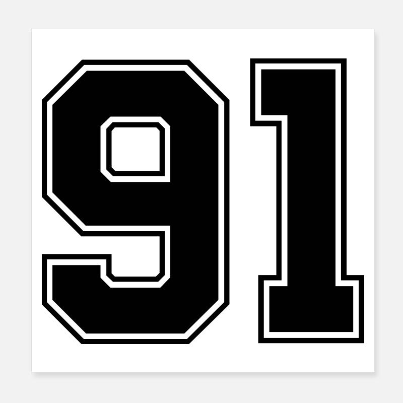 91 Poster 20x20 cm