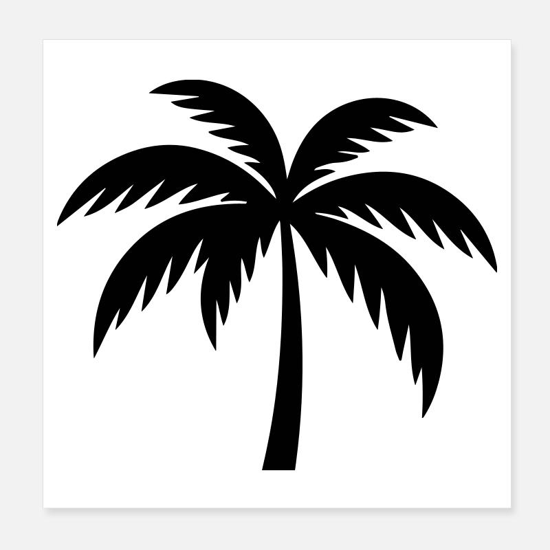 Silhouette de palmier Poster 20 x 20 cm