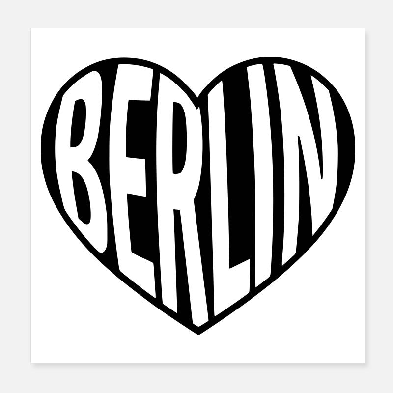 Faute de frappe du cœur de Berlin Poster 20 x 20 cm