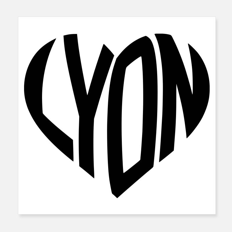 Cœur de Lyon Poster 20 x 20 cm