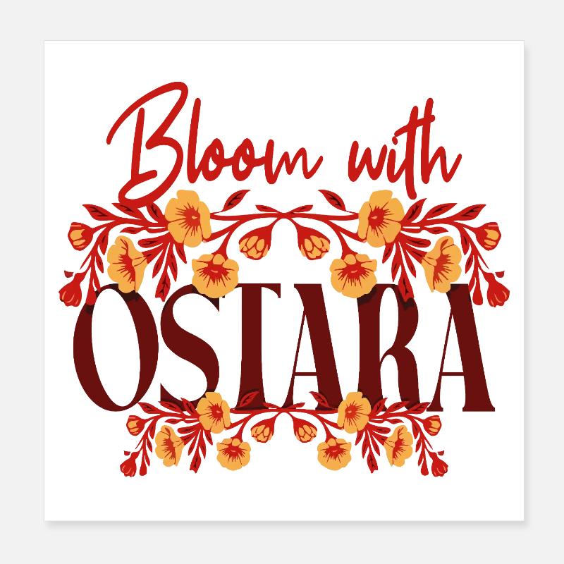 Fleurir avec Ostara Joyeuse Pâques Ostara Floral Poster 20 x 20 cm