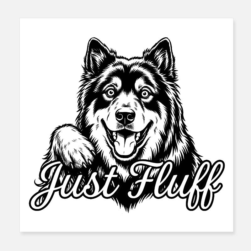 Eurasier | Fluffy Poster 8" x 8" (20x20 cm)