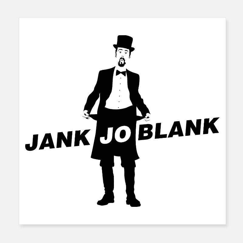JANK JO BLANK - Poster 20x20 cm - Weiß