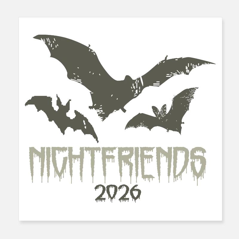 Nightfreands Poster 20 x 20 cm