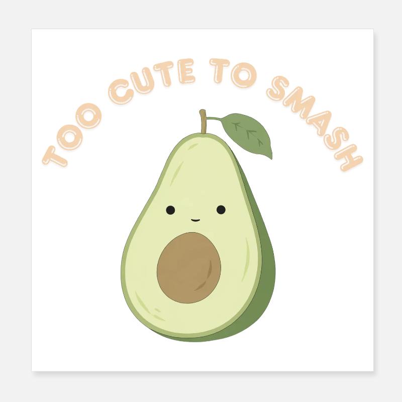 Avocat mignon à écraser Poster 20 x 20 cm