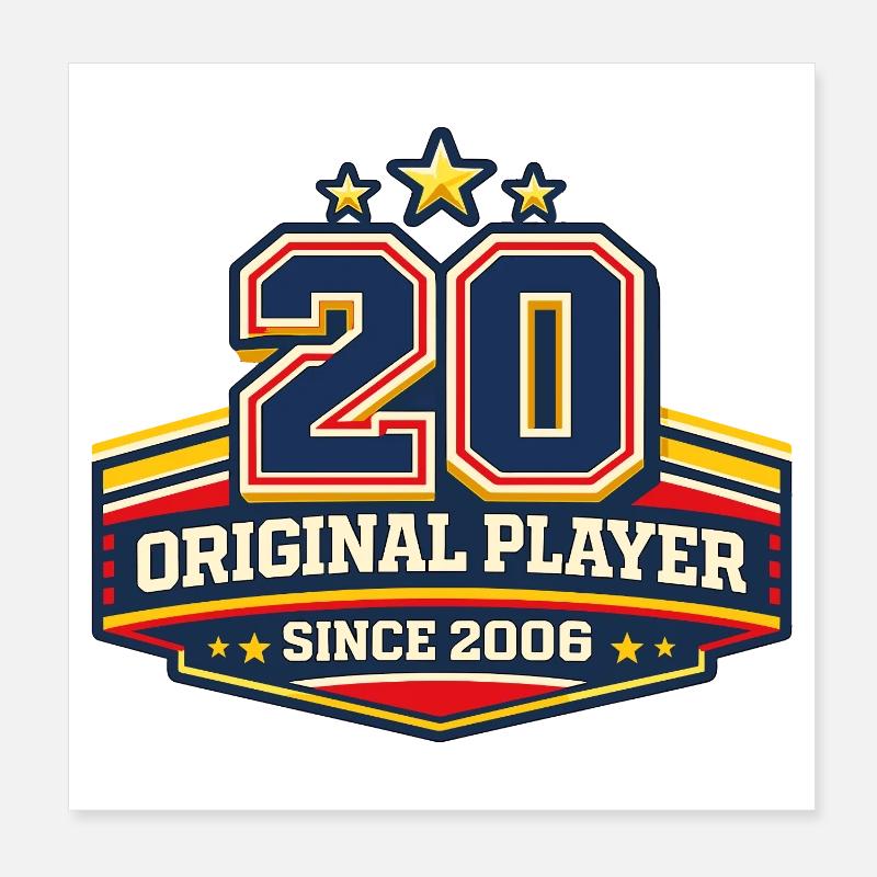 20e anniversaire 2006 Poster 20 x 20 cm