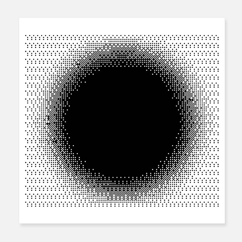 Design der schwarzen Sonnenpunkte Poster 20x20 cm