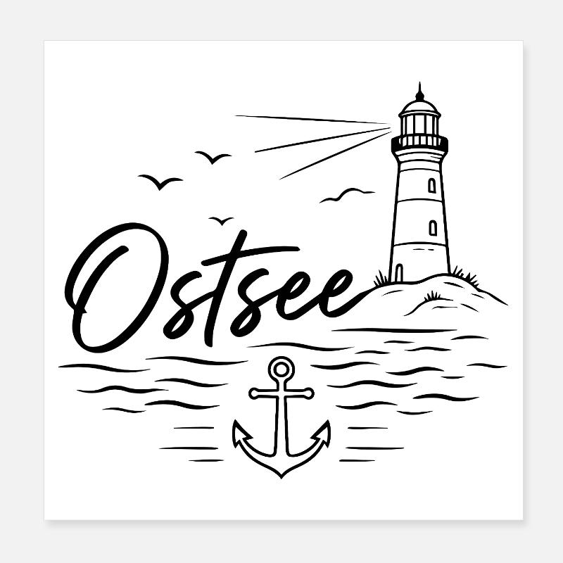 Ostsee Poster 20x20 cm