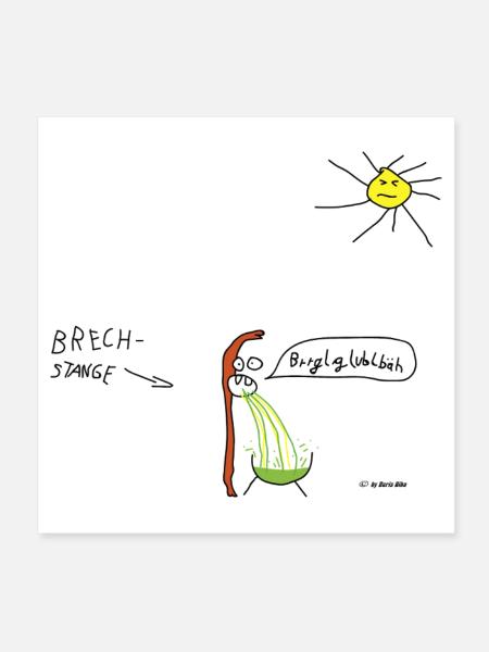 Brechstange - Poster 20x20 cm - Weiß - Vorne