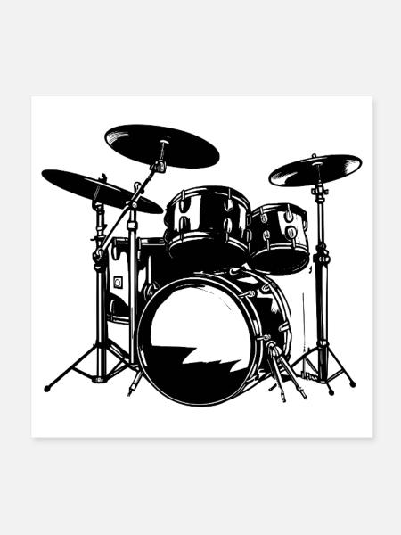 percussion - Poster 8" x 8" (20x20 cm) - white - Front