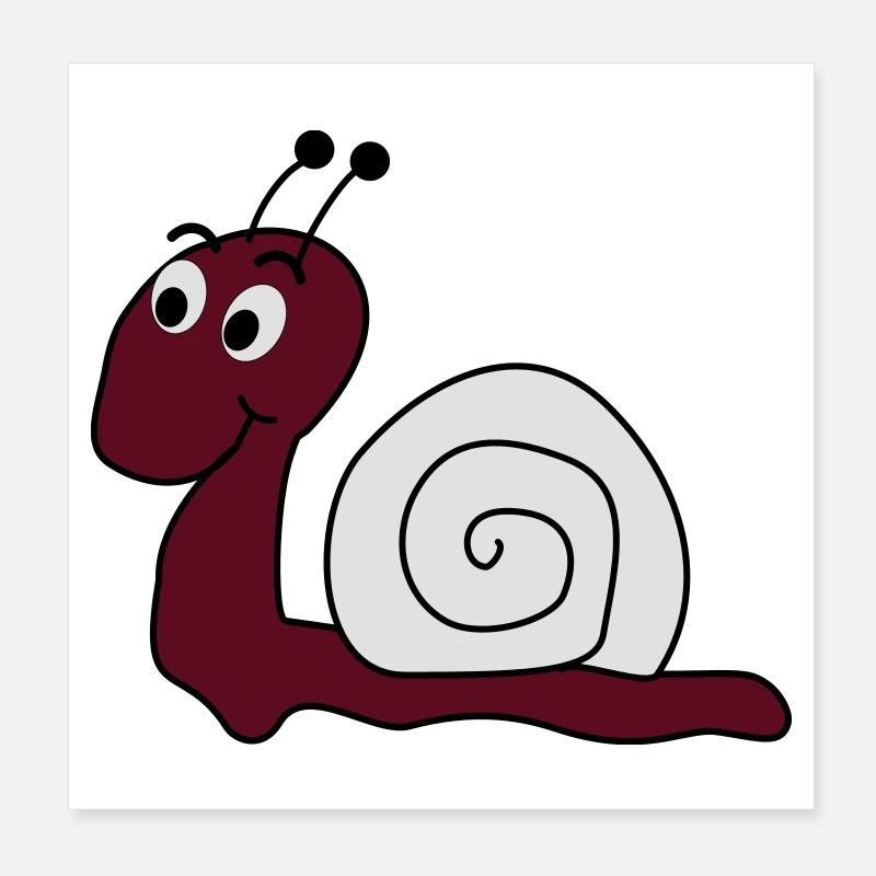 coole Schnecke Poster 20x20 cm