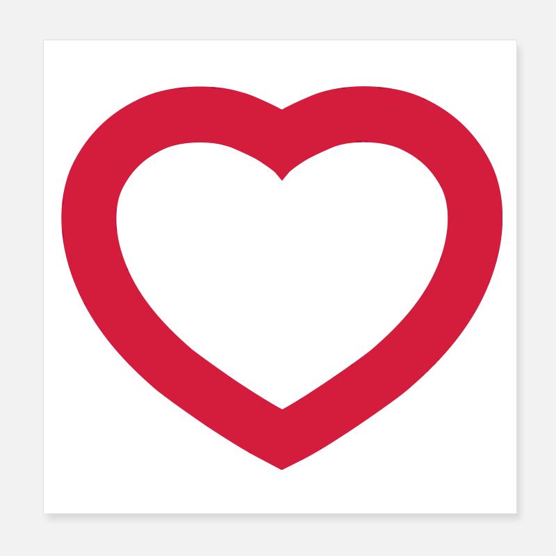 Herz Poster 20x20 cm