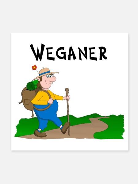 Wanderlust - Poster 20x20 cm - Weiß - Vorne