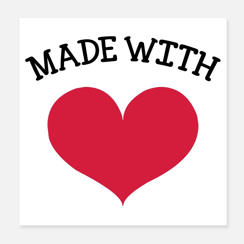 made with love Poster 20x20 cm