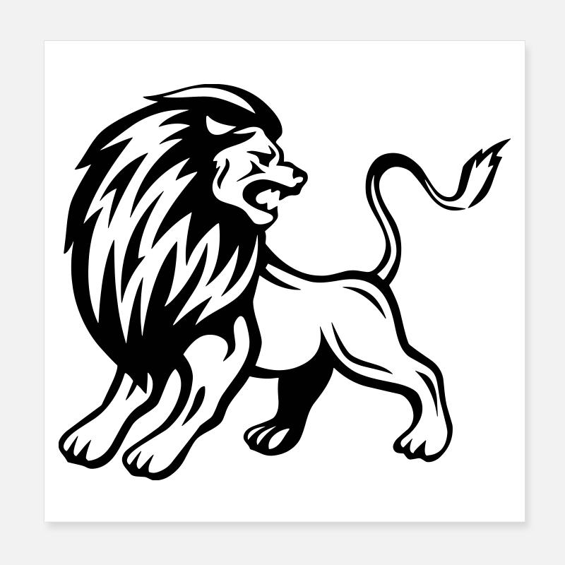Lion - design Poster 20 x 20 cm