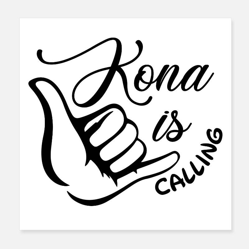 Triathlon - Kona is calling Poster 20x20 cm