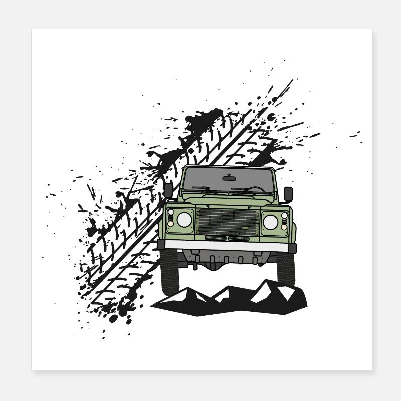 Defender Splash Front Poster 20 x 20 cm