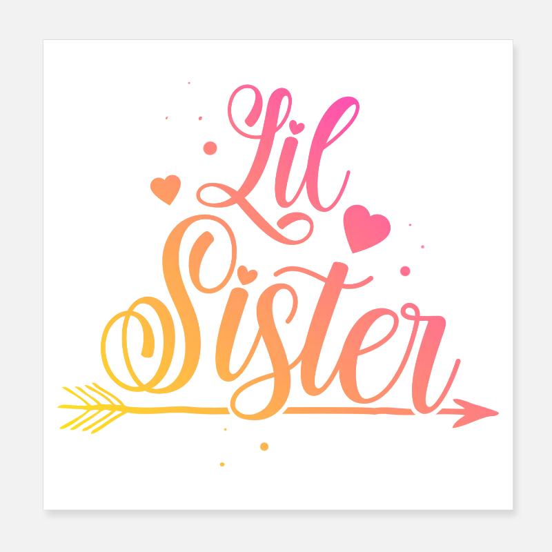 Petite soeur Poster 20 x 20 cm