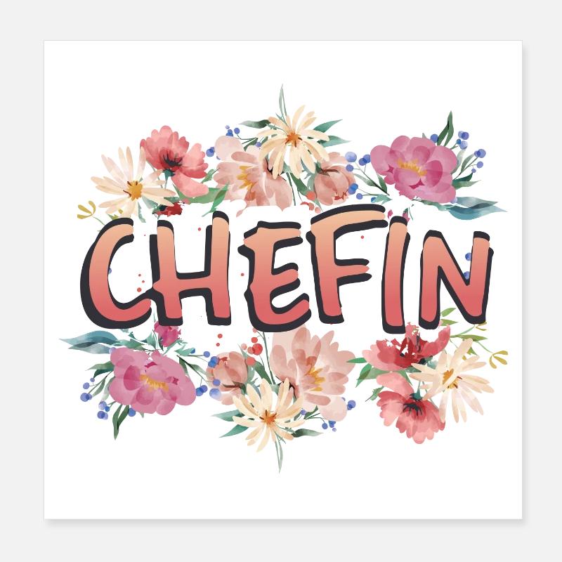 Chefin Poster 20x20 cm
