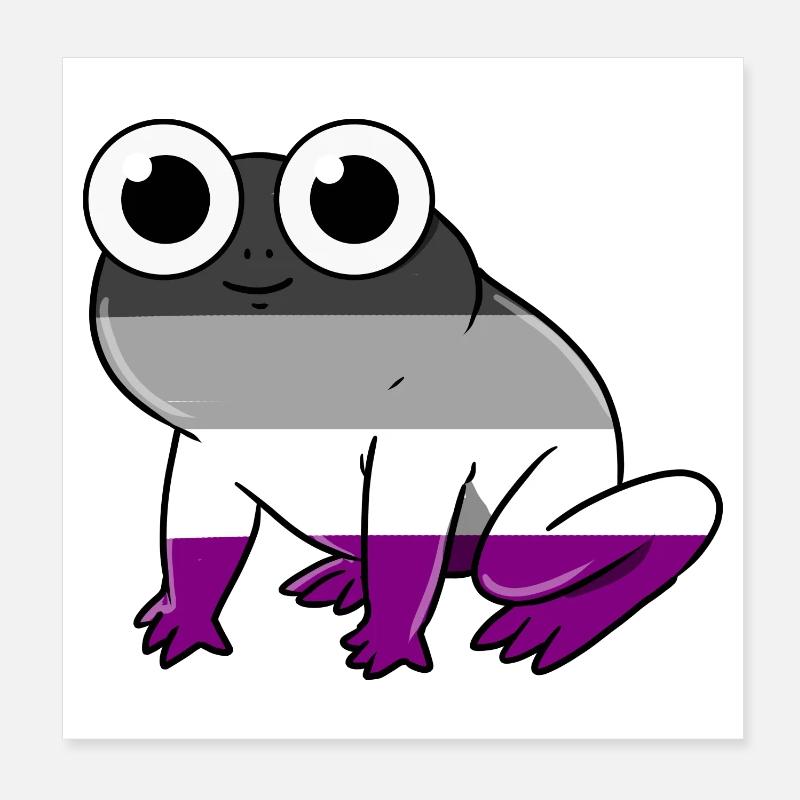 Asexual Frog Asexual Poster 8" x 8" (20x20 cm)