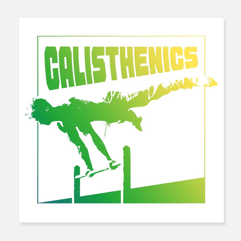 Calisthenics Gradient Pose Square Design Poster 20x20 cm