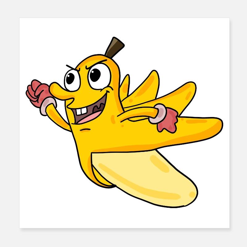Banana Poster 8" x 8" (20x20 cm)