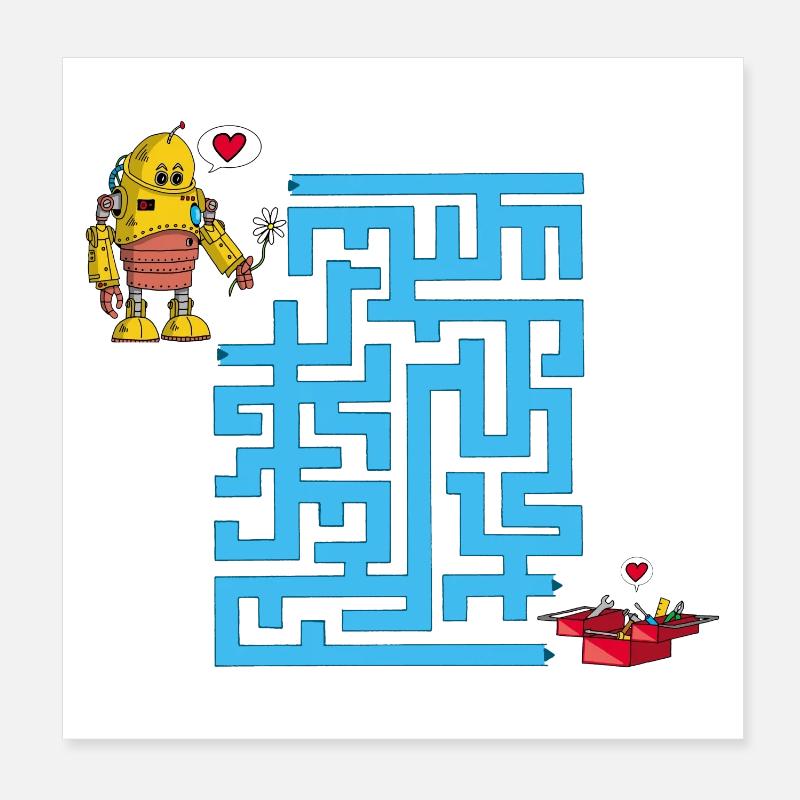 The Lovers' Labyrinth Poster 8" x 8" (20x20 cm)