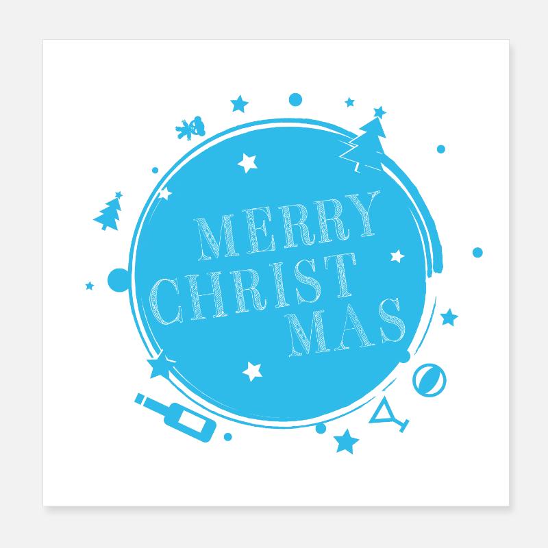 JOYEUX CERCLE DE NOËL Poster 20 x 20 cm