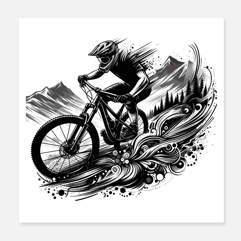VTT VTT Descente Cadeau Poster 20 x 20 cm