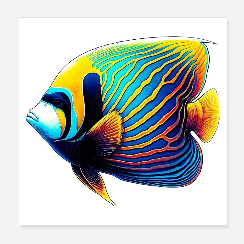Kaiser-Engelsfisch Poster 20x20 cm
