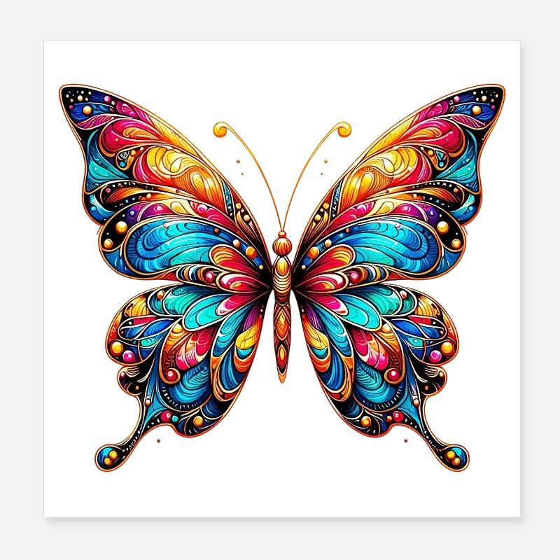 Schmetterling Poster 20x20 cm