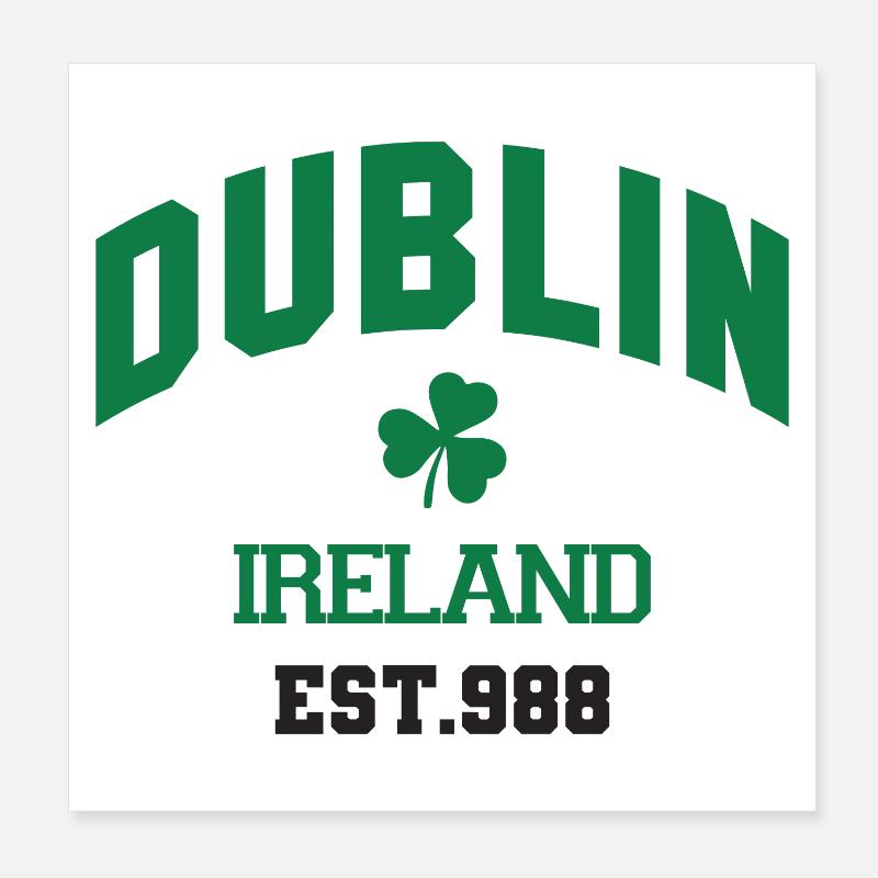 Dublin - Ireland Poster 8" x 8" (20x20 cm)