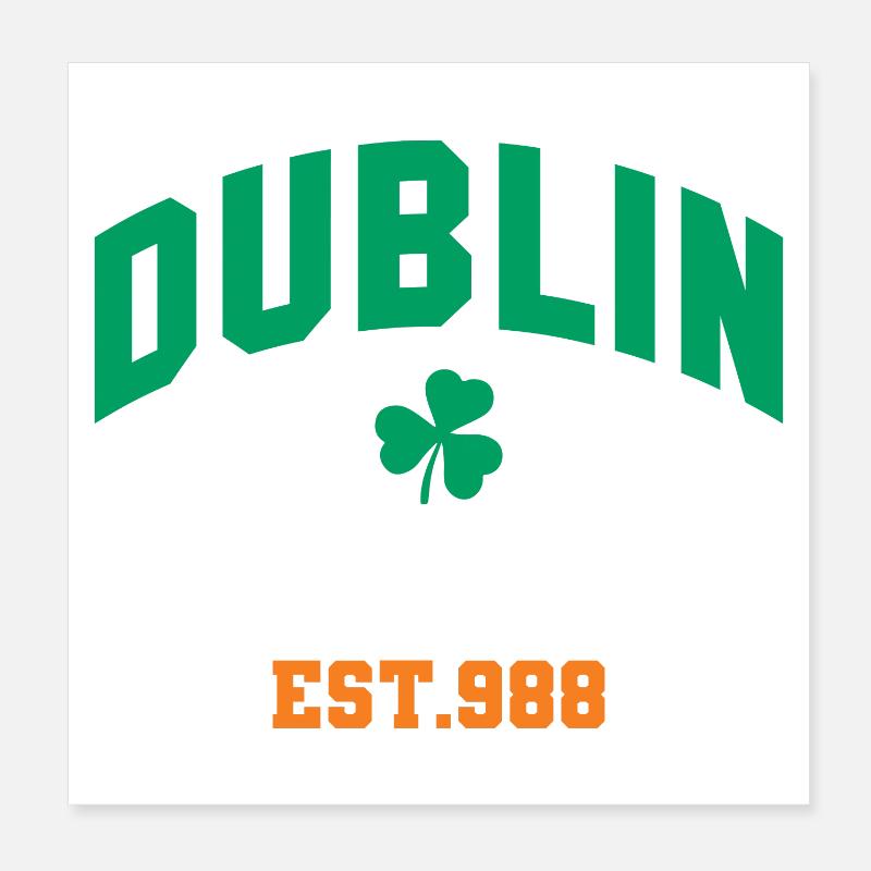 Dublin - Irlande Poster 20 x 20 cm