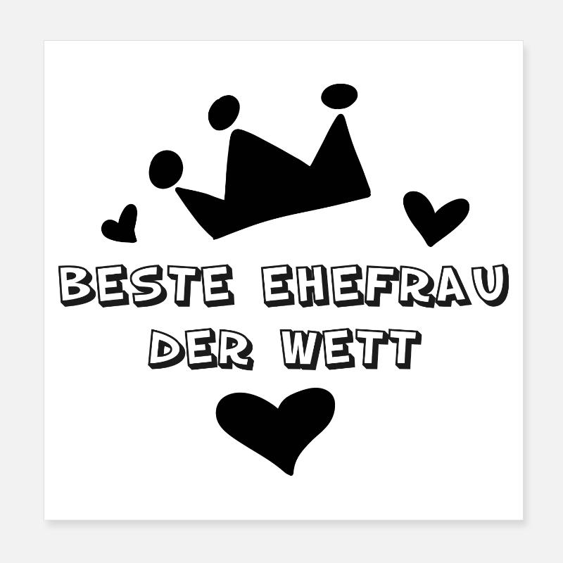 Beste Ehefrau der Welt Poster 20x20 cm