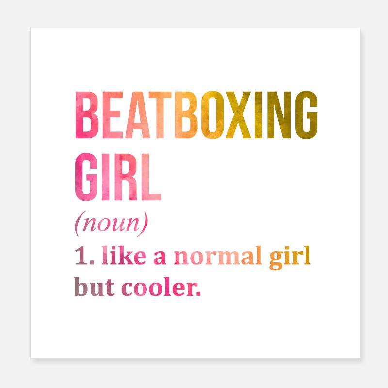 Beatbox (Englisch) Poster 20x20 cm