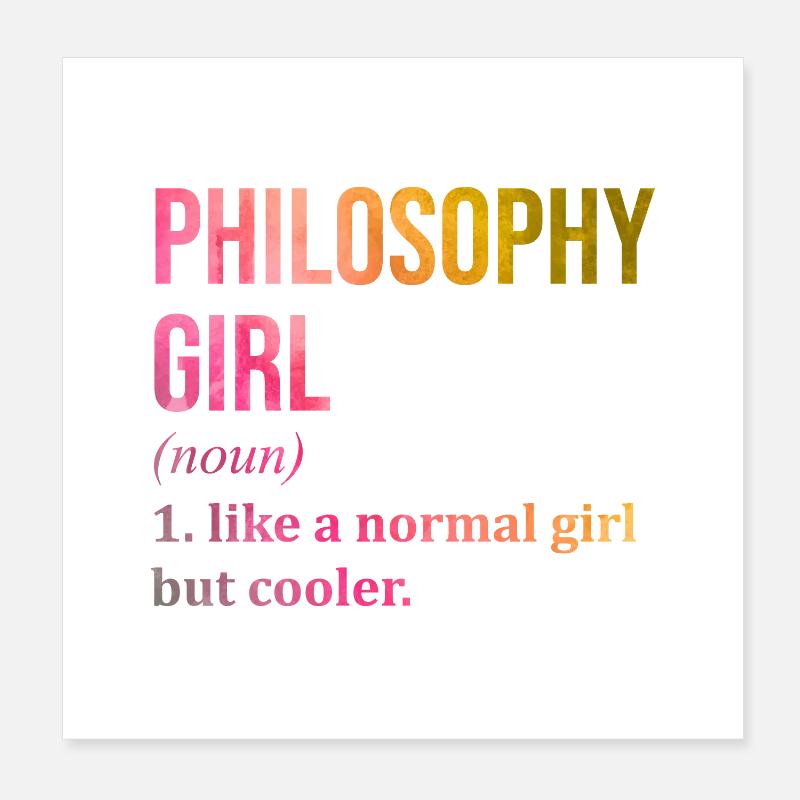 Philosophy Poster 8" x 8" (20x20 cm)