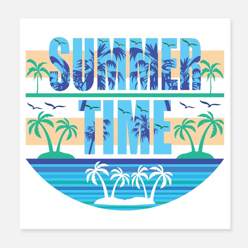 Summer Time Poster 20x20 cm