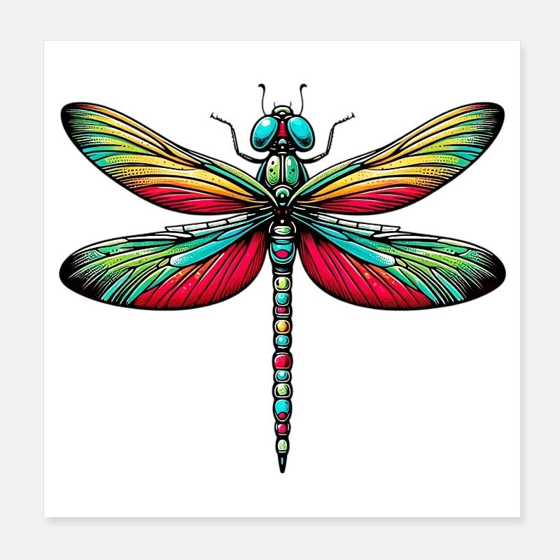 Libellule Poster 20 x 20 cm