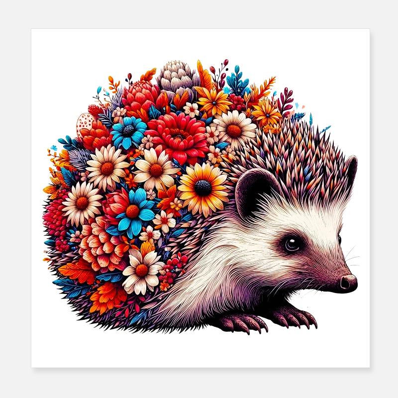 Hérisson Poster 20 x 20 cm