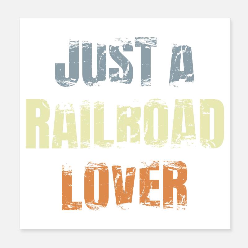 Amoureux du chemin de fer Poster 20 x 20 cm