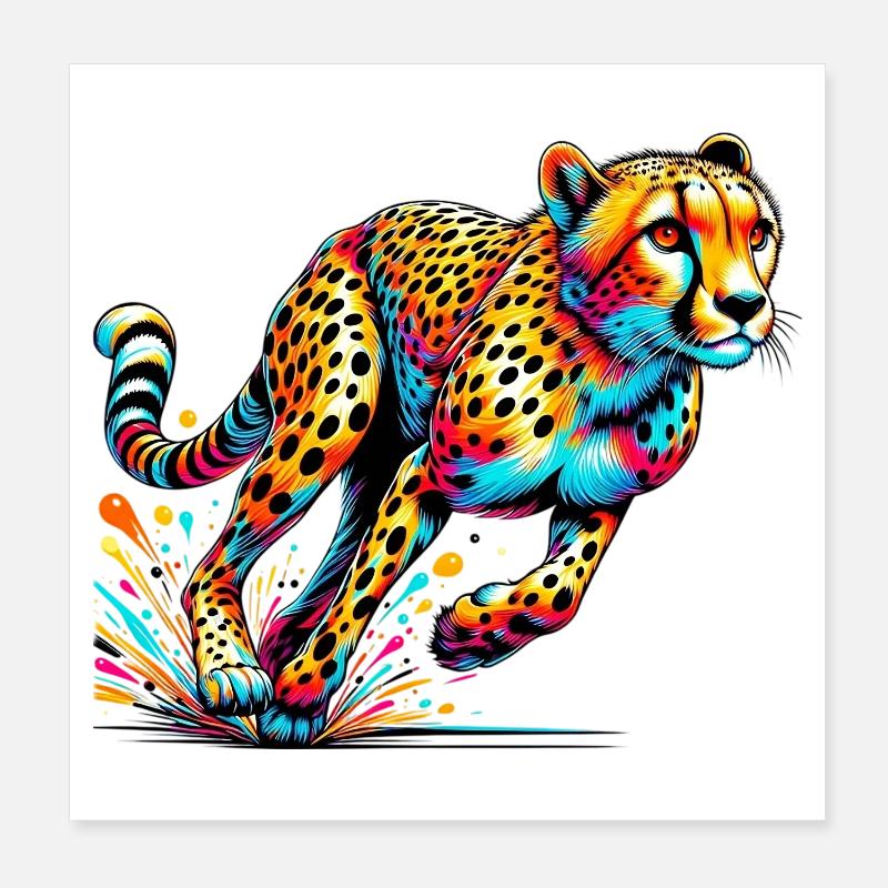 Gepard Poster 20x20 cm