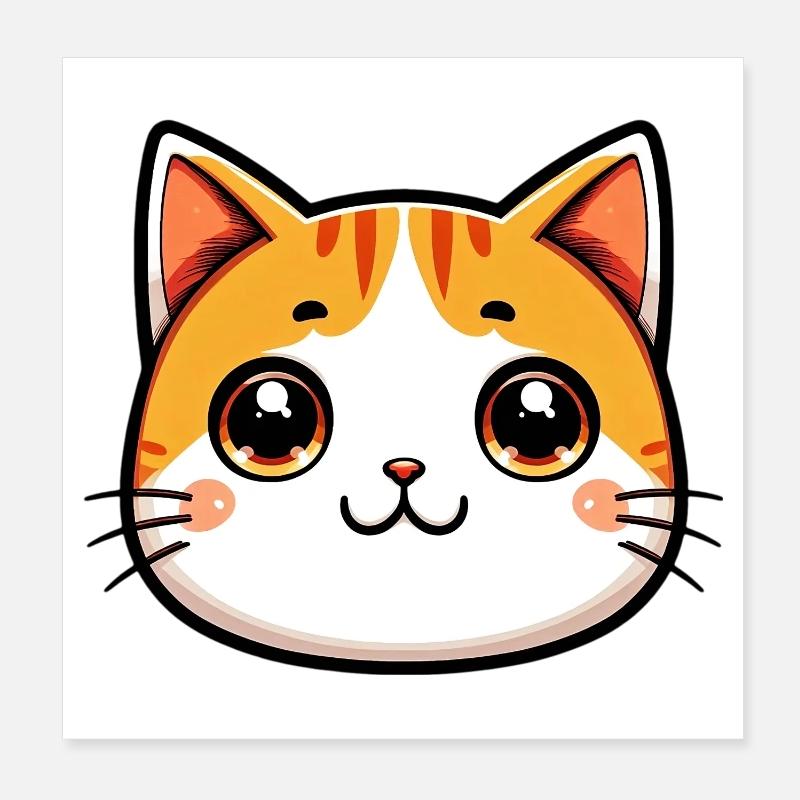 Katze Poster 20x20 cm