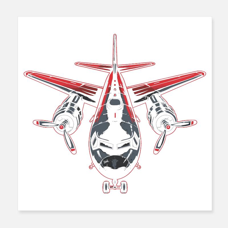 Airplane Graphics Poster 8" x 8" (20x20 cm)