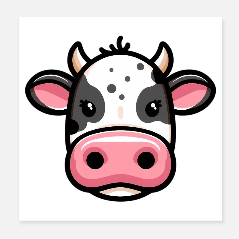 Vache Poster 20 x 20 cm