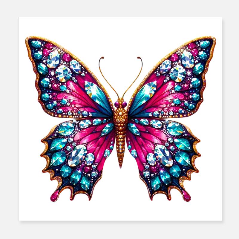 Papillon Poster 20 x 20 cm