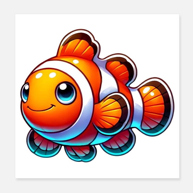 Clownfisch Poster 20x20 cm