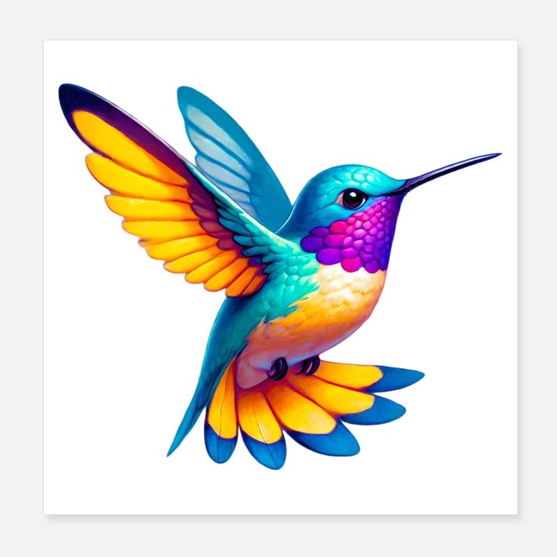 Kolibri Poster 20x20 cm