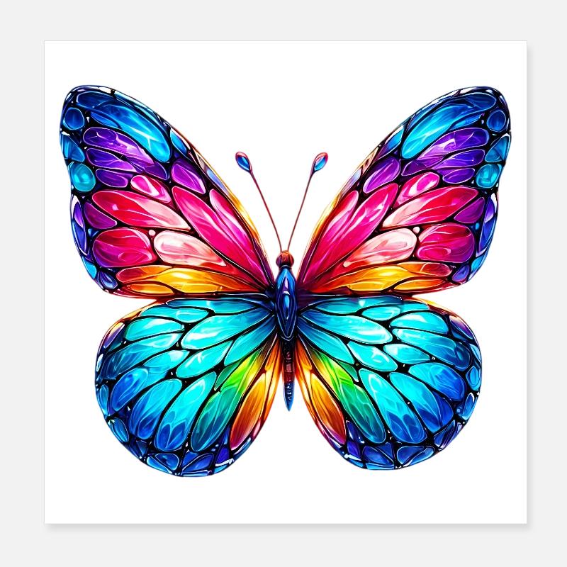 Papillon Poster 20 x 20 cm