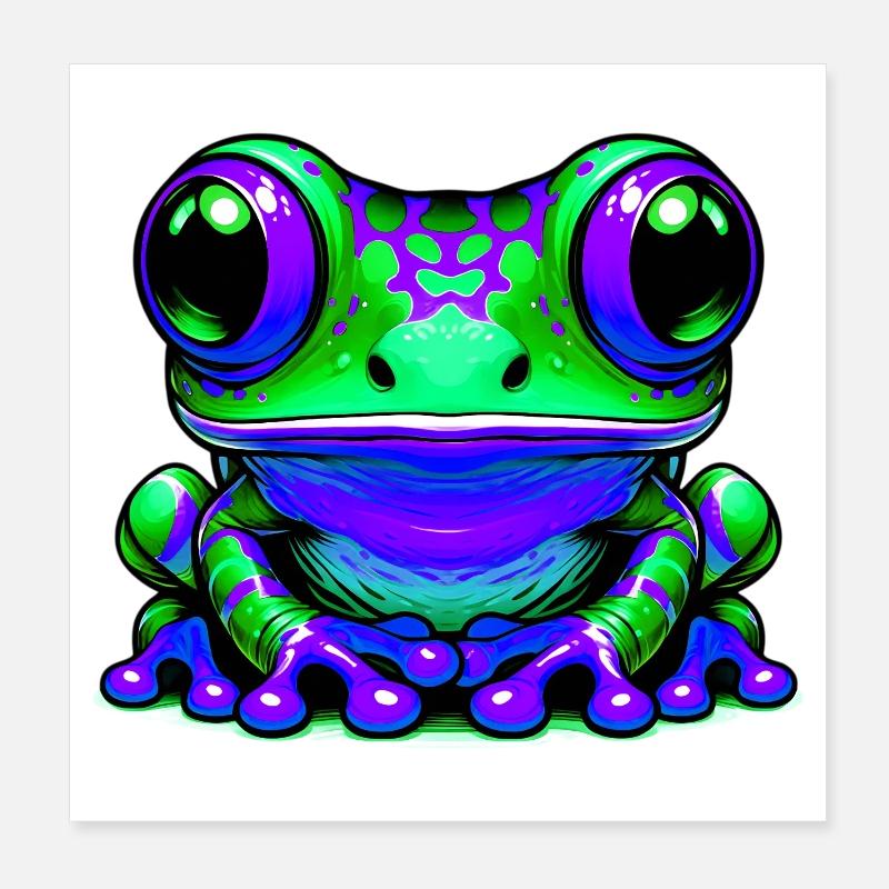 Grenouille Poster 20 x 20 cm