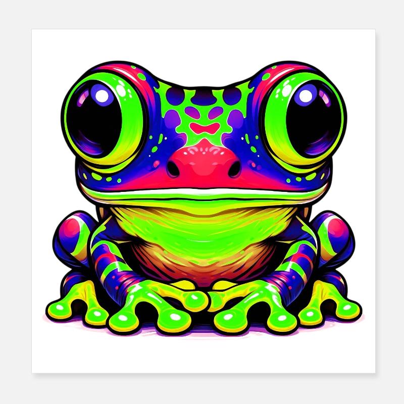 Frosch Poster 20x20 cm